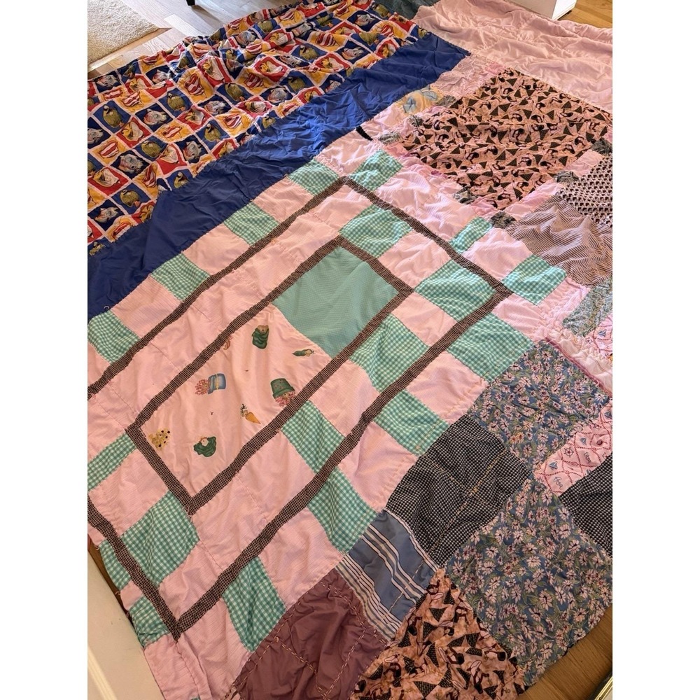 Giant Vintage Patchwork Quilt Indian
